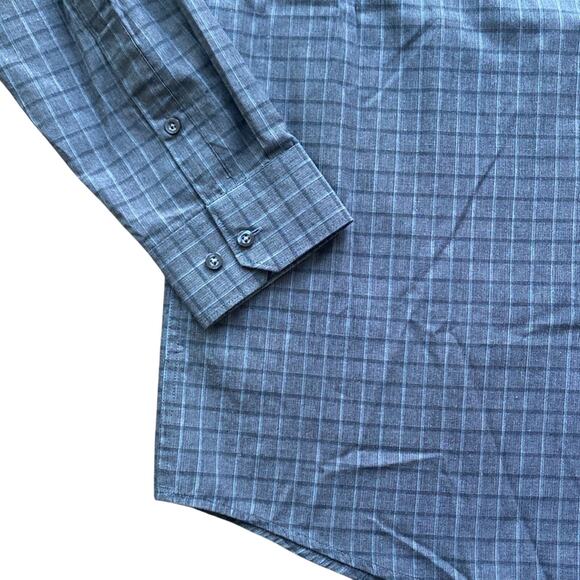 AXIST Plaid Button Down Shirt Mens Size XL Grey Corpcore Classic - Picture 4 of 6